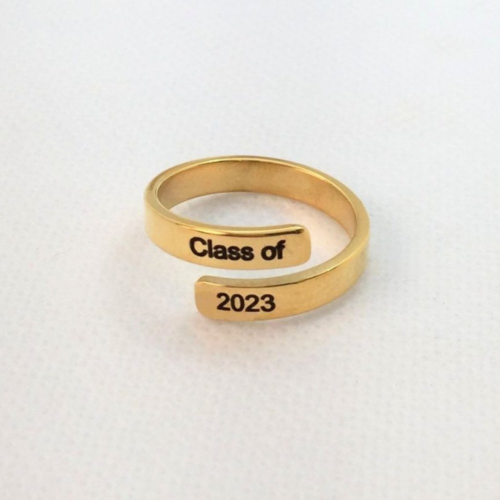 Class of 2023 Gold Stainless Steel Ring